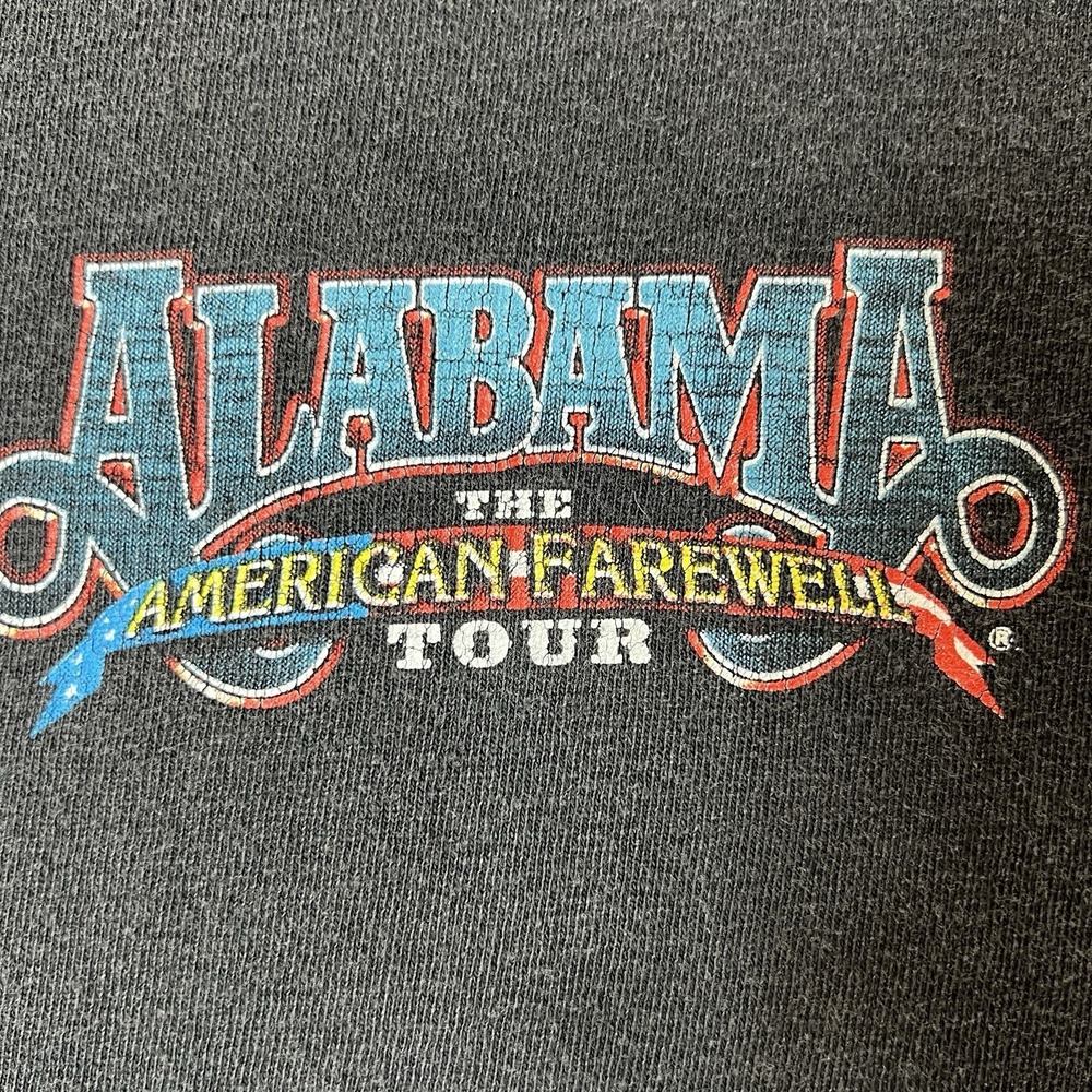 Alabama The Amercian Farewell Tour 2004 Tshirt Men's XL Black Faded Country - Picture 2 of 7